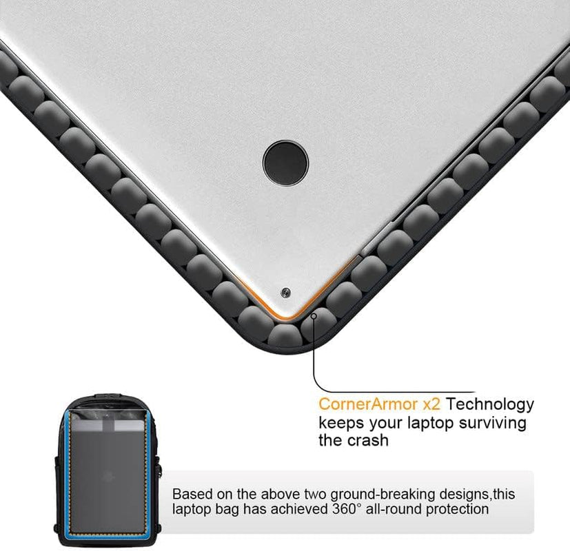 Professional Laptop Backpack with Water-Resistant Anti-theft Design, USB Charging Port, and Lock.