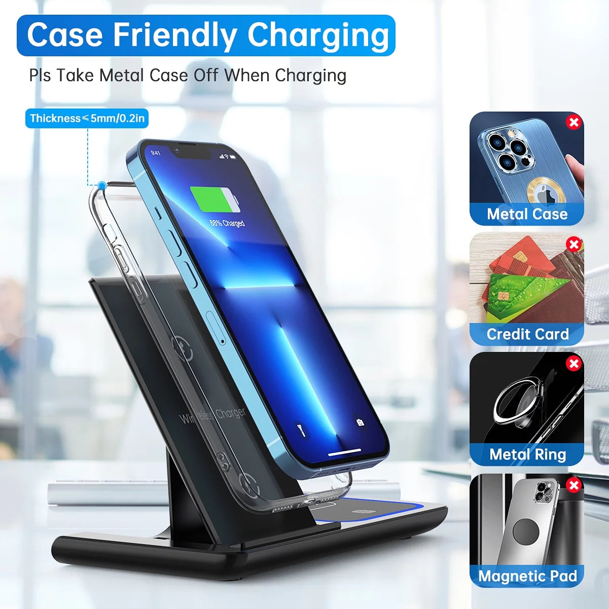 3 in 1 Wireless Charger for Smartphones.