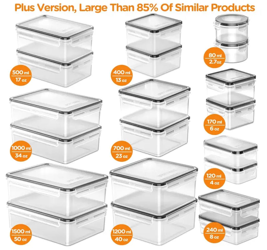 YIIFEEO 40-Piece Food Storage Container Set