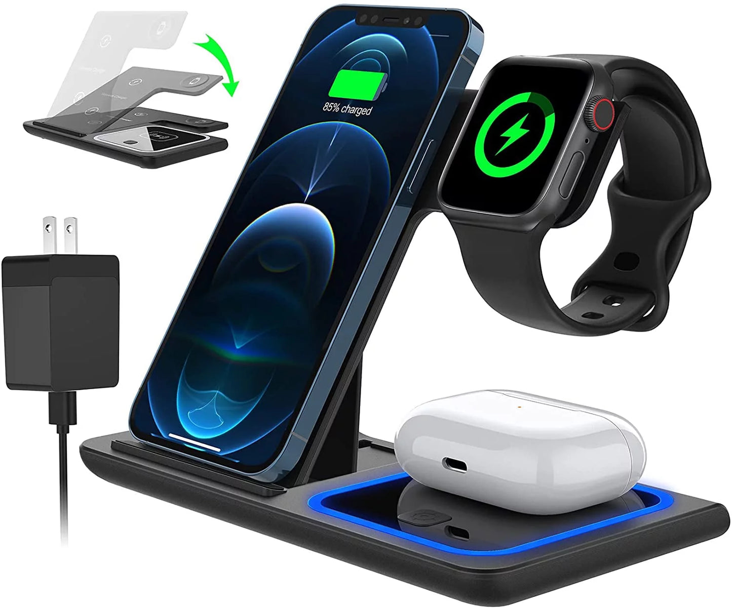3 in 1 Wireless Charger for Smartphones.