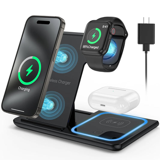 3 in 1 Wireless Charger for Smartphones. 