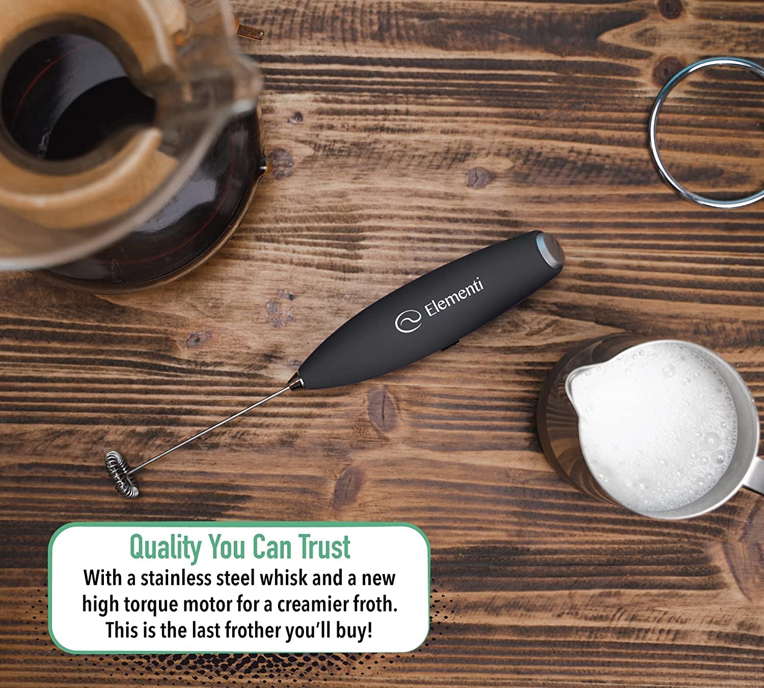YIIFEEO Milk Frother and Matcha Mixer